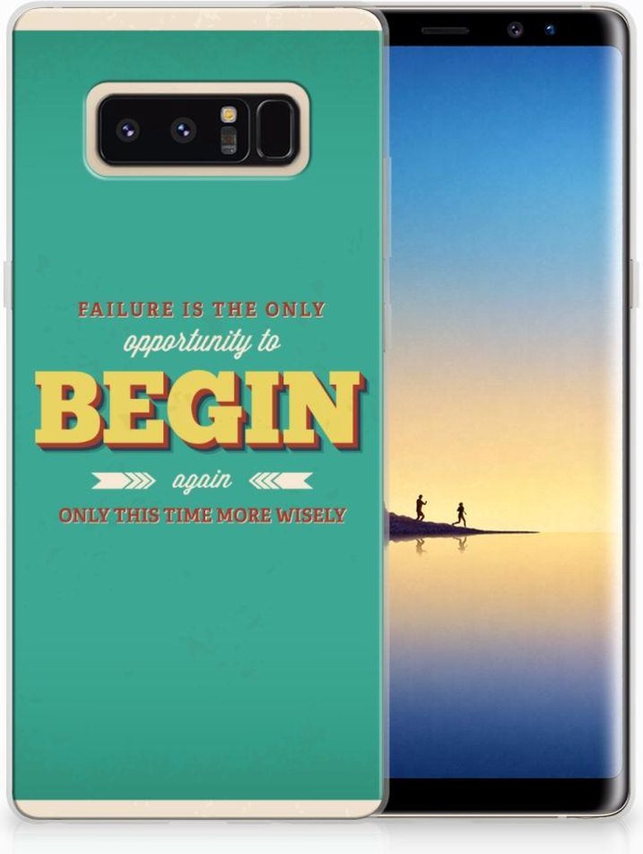 Samsung Galaxy Note 8 Siliconen hoesje met naam Quote Begin