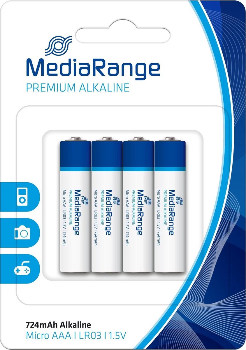 MediaRange MRBAT101 household battery Single-use battery AAA, SR43 Alkaline 1,5 V