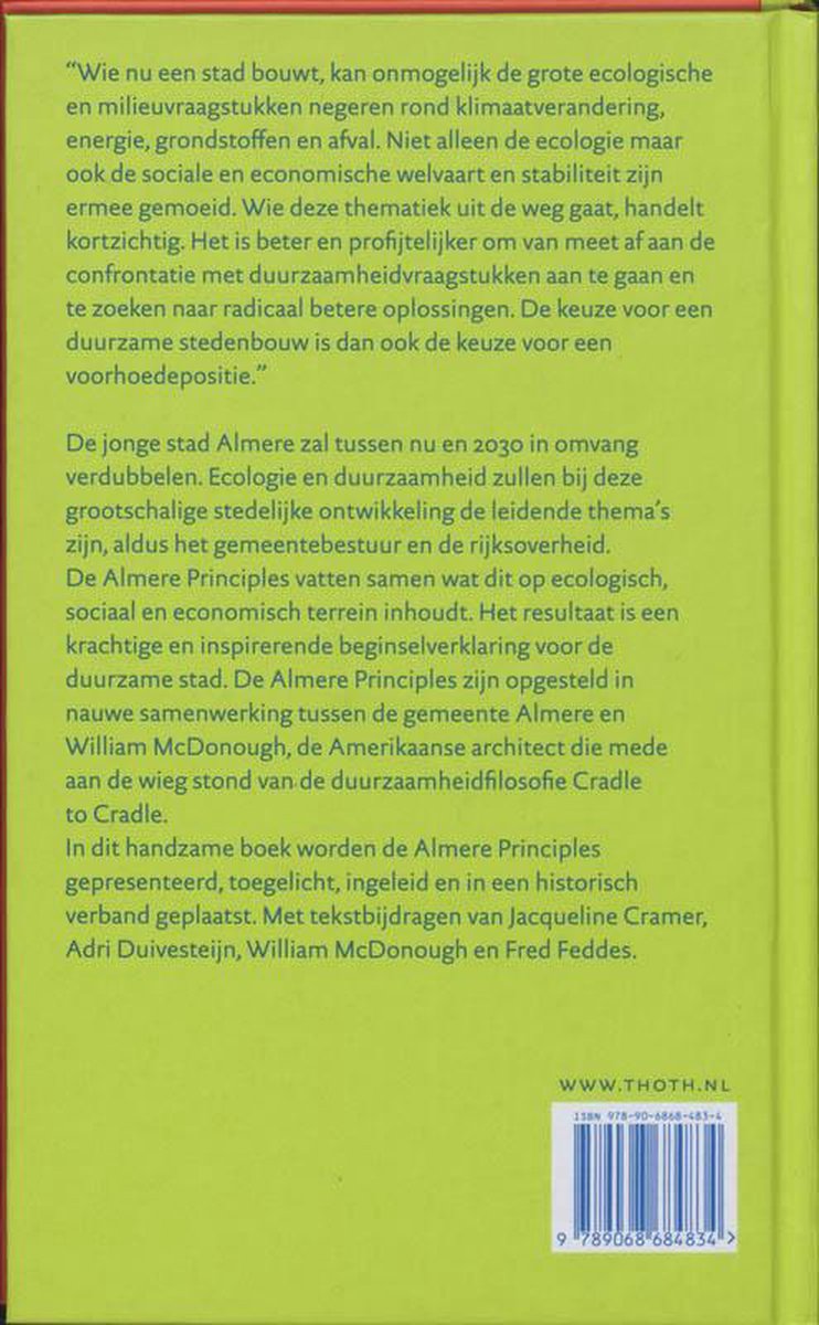 De Almere Principles - Duurzame stedenbouw voor de stad Almere | bol