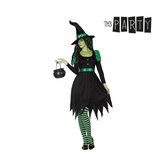 Groen en zwart heksenkostuum voor vrouwen - Verkleedkleding - Maat M/L