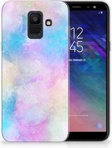 Geschikt voor Samsung Galaxy A6 (2018) Uniek TPU Hoesje Watercolor Light