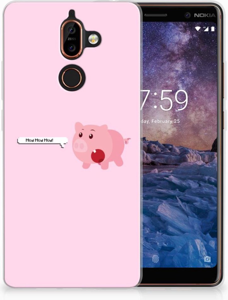 Nokia 7 Plus Telefoonhoesje met Naam Pig Mud