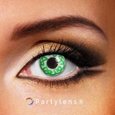 Partylenzen - Green Tickle - jaarlenzen met lenshouder - kleurlenzen Partylens®