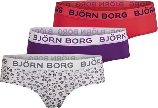 Bjorn Borg Sportonderbroek casual - 3p HIPSTER BB ANIMAL - wit - vrouwen -  42 | bol.com