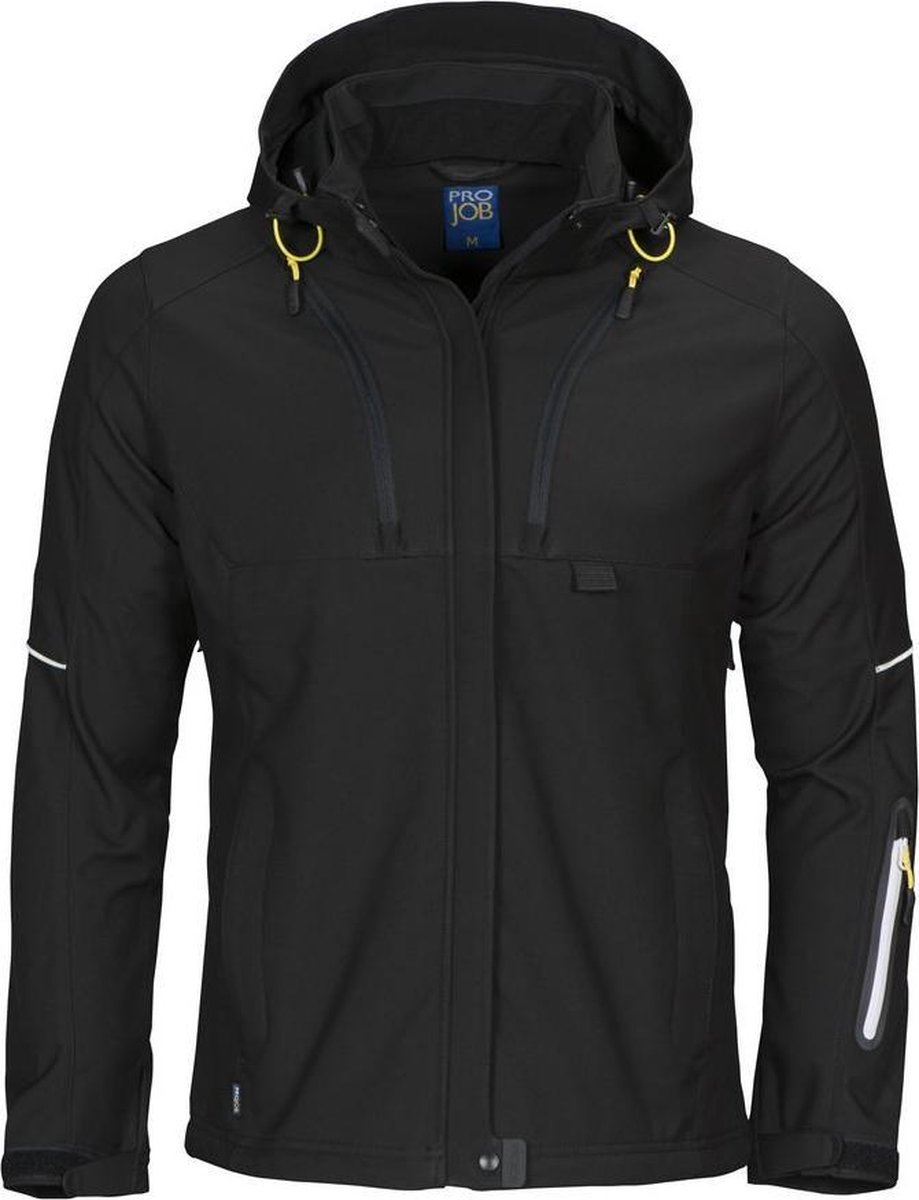 ProJob 3412 DAMES SOFTSHELL JAS 643412 - Zwart - XS
