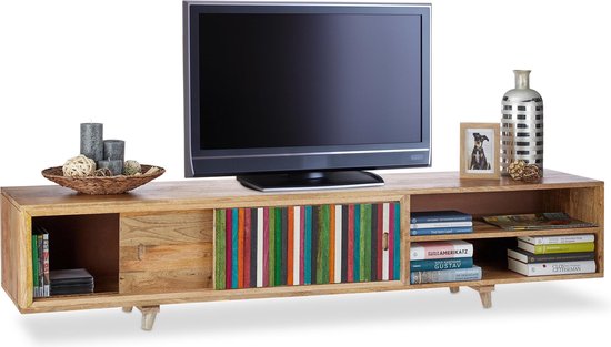 Narabar donderdag Nevelig Native Home tv-meubel - tv kast 3 vakken - dressoir voor televisie -  mediameubel hout... | bol.com