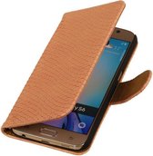 Samsung Galaxy S4 Mini - Slang Roze Bookstyle Wallet Hoesje