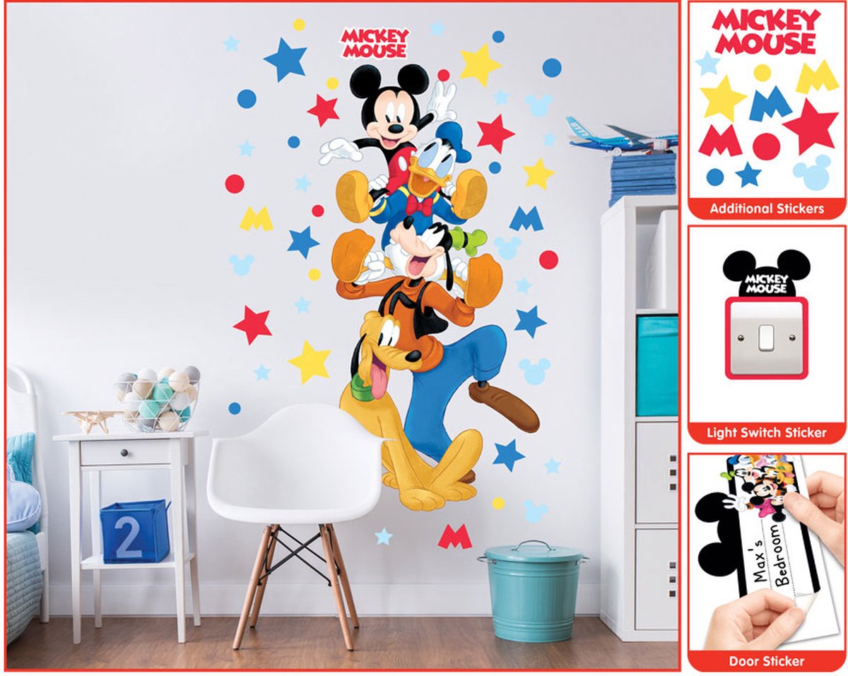 Walltastic Mickey Mouse XXL Muursticker – groot – 1.20 m hoog – | bol.com