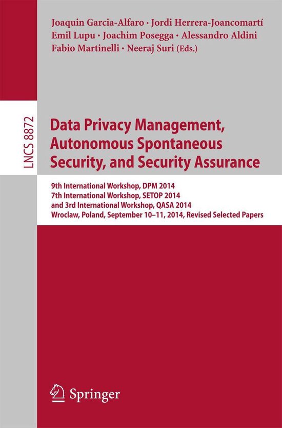 Springer Nature Proceedings Computer Science - Data Privacy  ... - cover