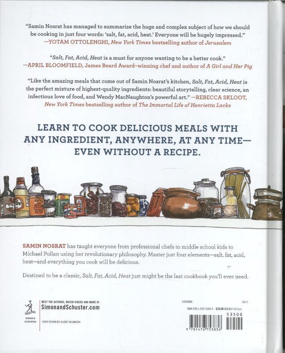 ISBN Salt, Fat, Acid, Heat, Anglais, Couverture rigide, 480 pages - back cover