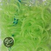 Loom bandjes 200 stuks transparant groen