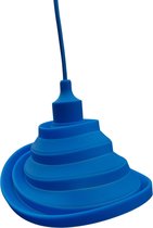 LED lamp DIY | vouwbare hanglamp - strijkijzer snoer | E27 siliconen fitting | blauw