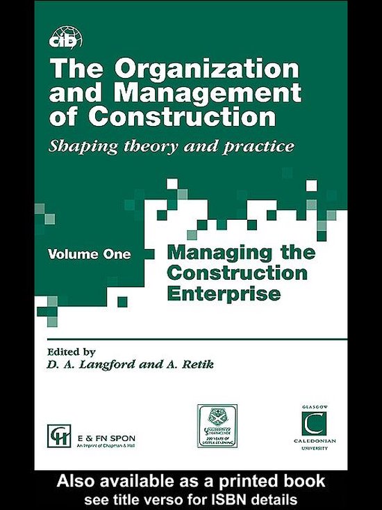 The Organization and Management of Construction - cover