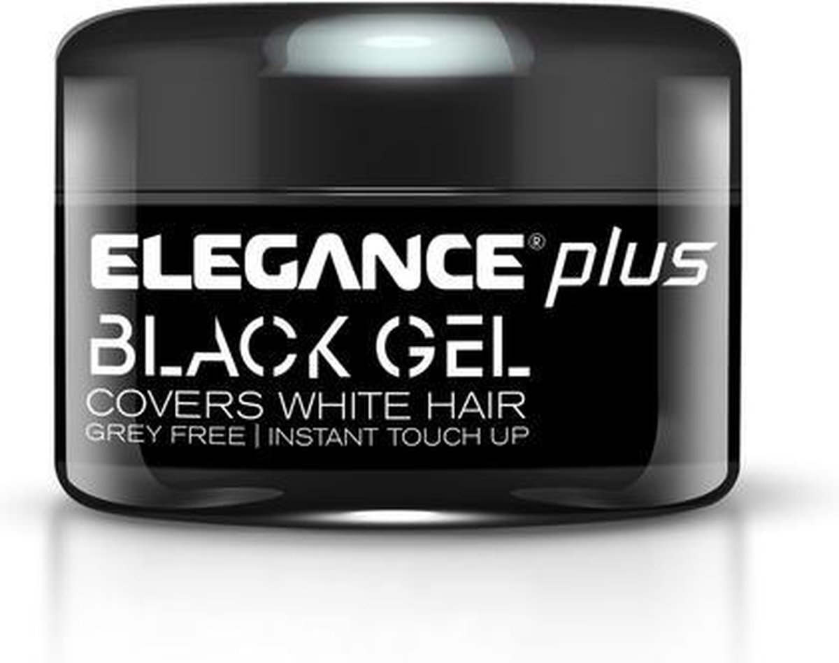 Elegance Blackgel Dekt Grijs/Wit Haar - Haargel