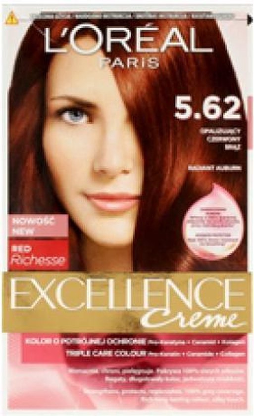 volgens bladerdeeg Hiel L'Oreal Paris Excellence Creme 5,62 Rood Bruin - Haarkleuring | bol.com