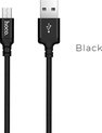 Hoco USB kabel naar Micro USB zwart - 1 m
