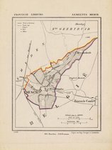 Historische kaart, plattegrond van gemeente Mesch in Limburg uit 1867 door Kuyper van Kaartcadeau.com