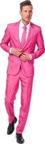Suitmeister Pink - Heren Pak - Casual Effen Gekleurd - Roze - Maat XXL