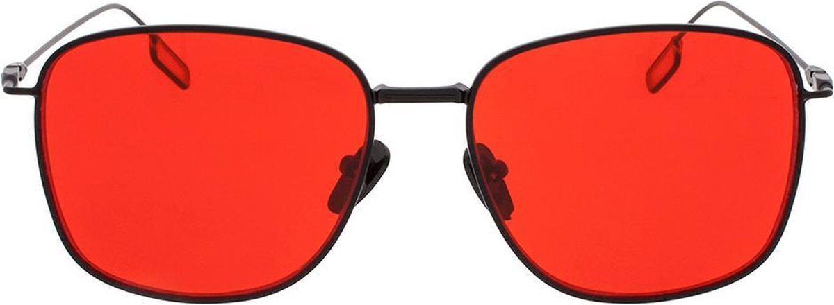 Icon Eyewear Zonnebril SPHINX - Mat Zwart montuur - Rode glazen