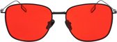 Icon Eyewear Zonnebril SPHINX - Mat Zwart montuur - Rode glazen