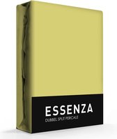 Essenza Double de Séparation Hoeslaken percale Premium Yellow canari -180 x 200 cm