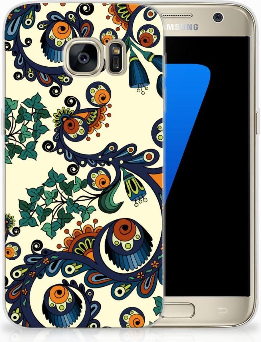 Siliconen Hoesje Samsung Galaxy S7 Barok Flower