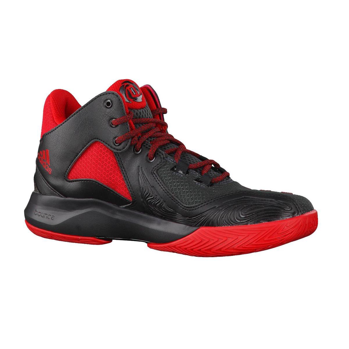 adidas - Basketbalschoenen - Heren - Maat 49 - Black/Rood | bol.com
