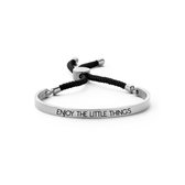 Key Moments 8KM BC0028 Open Bangle 5mm Enjoy The Little Things - zwart