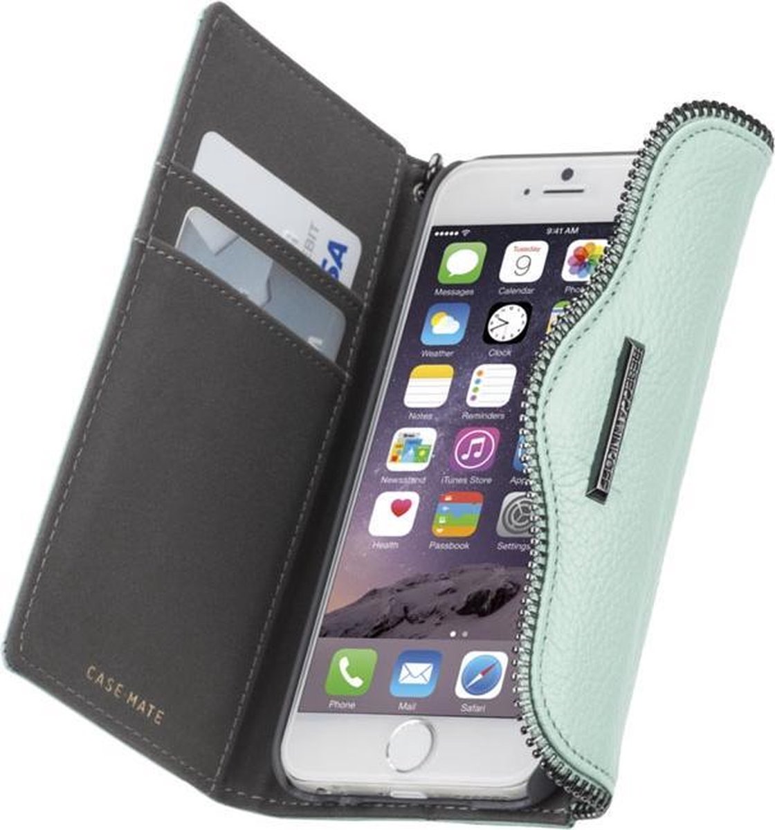 iPhone 6/iPhone 6s hoesje - Case-Mate - Mintgroen - Leer