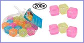 200x IJsblokjes Cool cube assortie - IJs blokje limonade fris drank koud vriezer carnaval thema feest party