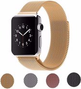 bandje geschikt voor Apple Watch Milanese Horloge Band 38 MM Goudgeel - iWatch Watchband - Armband Bandje Roestvrij Staal