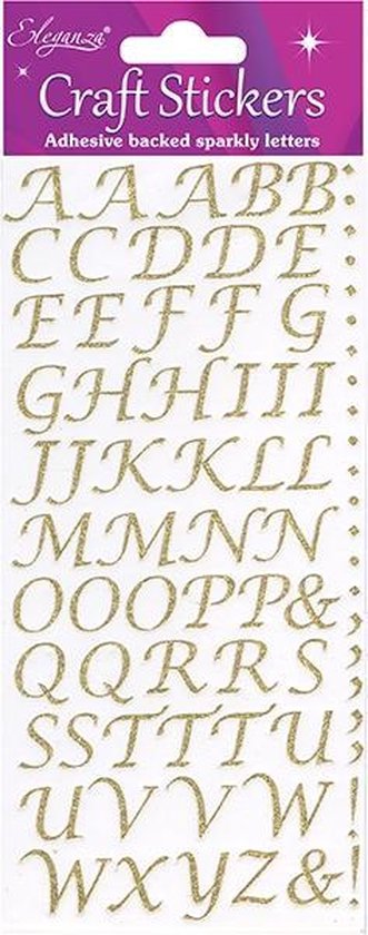 Stickers Alfabet goud (per vel) | bol.com