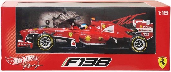Ferrari F138 Fernando Alonso 2013 - Hot Wheels 1/18 - Miniature Collection Comme Neuve