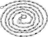 Zilveren ketting sycee unisex S925 platinum plated 1mm