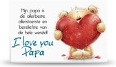 Magneet "I Love Papa"