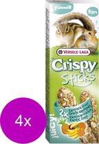 Versele-Laga Crispy Sticks Hamster & Squirrel - Snack pour rongeurs - 4 x Fruits 2x55 g