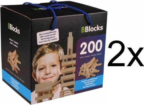 Bblocks 400 stukjes blank in kartonnen doos