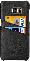 DrPhone Premium Card Case - PU Leren Hoes - Pinpas Case- Kaart Hoesje - Geschikt voor Samsung S7- Zwart