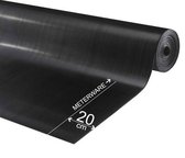 Rubber loper / rubbermat op rol ribbel 3mm - Breedte 20 cm - per strekkende meter