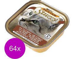 Mister Stuzzy Cat Paté 100 g - Kattenvoer - 64 x Kalkoen