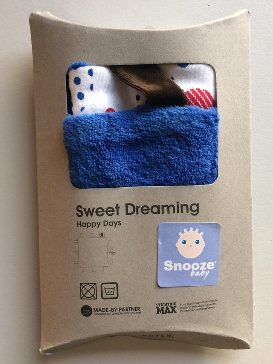 werkzaamheid factor onderpand Snoozebaby - Sweet Dreaming knuffeldoekje- Blauw | bol.com