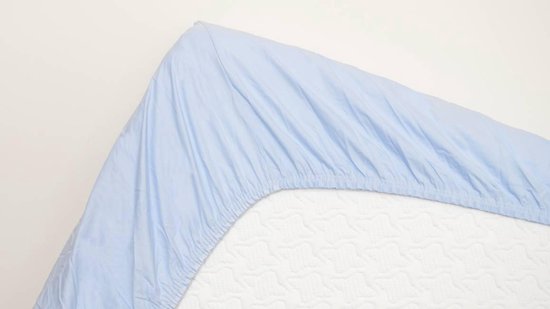 Snoozing - Drap housse - Lits jumeaux - 180x210 cm - Coton percale - Heaven