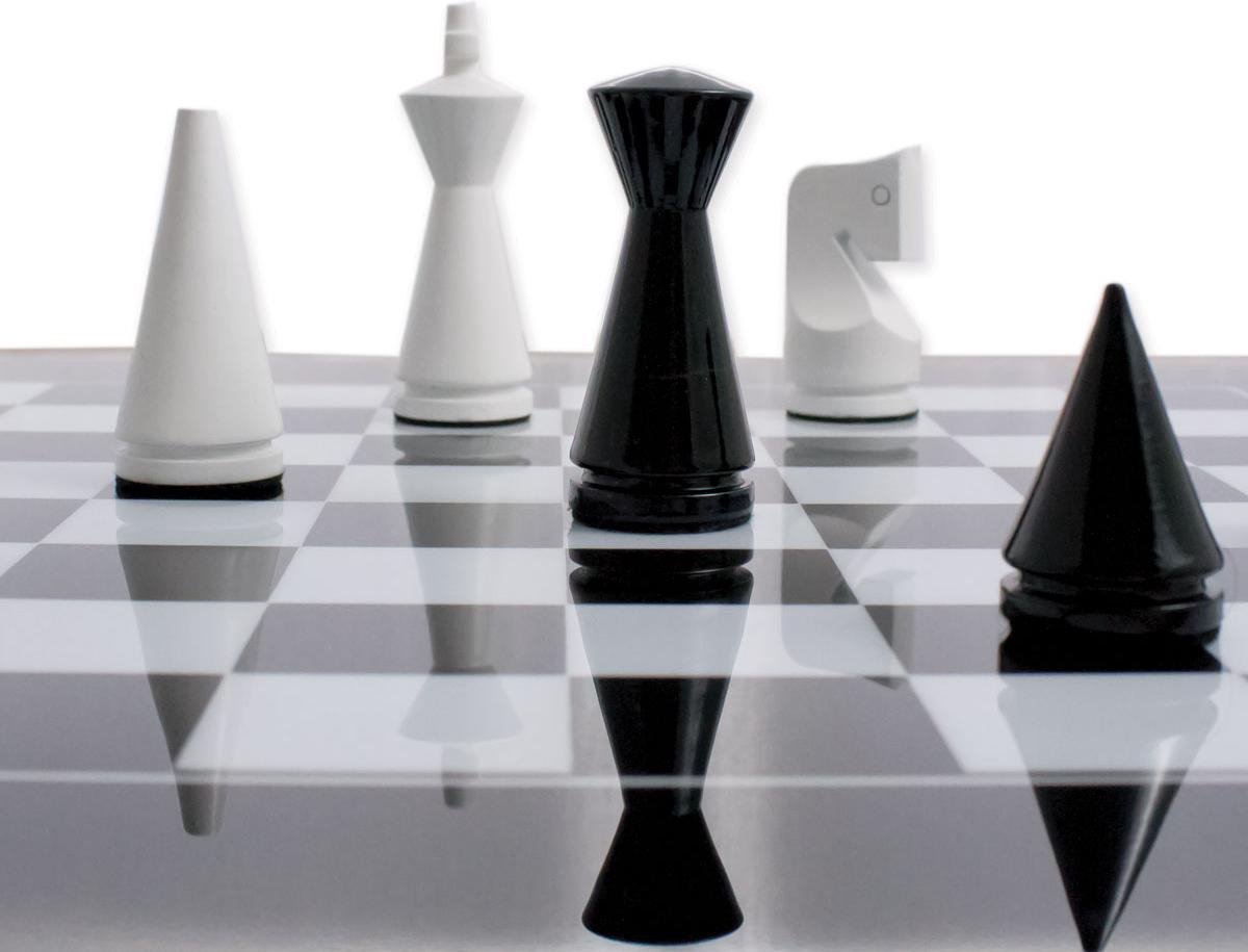 Luxe schaakset - Moderne schaakstukken zwart wit met bijpassend houten  schaakbord - 40... | bol.com