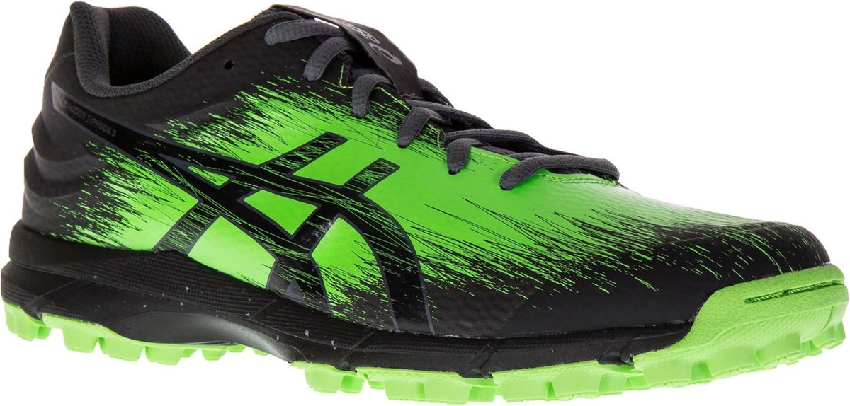 Asics Gel-Typhoon 3 Hockeyschoenen - Maat 43.5 - Mannen - zwart/groen/grijs  | bol.com