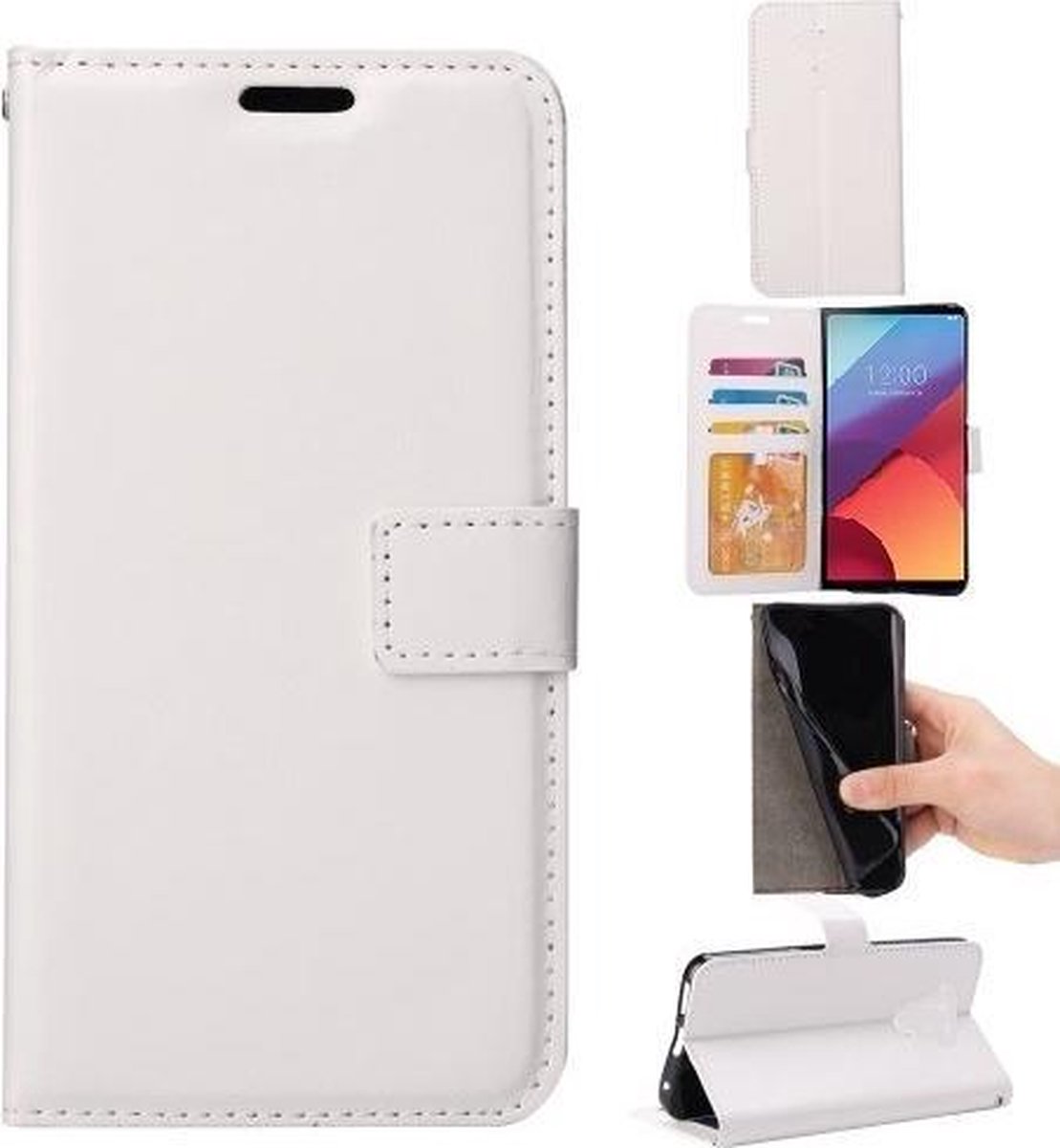 Nokia 3 Book PU lederen Portemonnee hoesje Book case wit