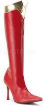 Pleaser Laarzen -40 Shoes- WONDER-130 US 10 Rood