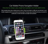 IDMIX M01 universele parfum Groove Car Air Vent Mount telefoon navigatie Holder(Black + Green)  voor iPhone  Samsung  Sony  Huawei  Xiaomi en andere Smartphones