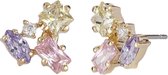 Osira Oorbellen Rainbow Diamond - Dames - Goudkleurig - #L60507G