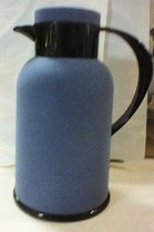 Thermoskan 1 liter blauw/zwart
