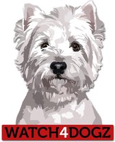 West Highland white terrier sticker (set van 2 stickers)
